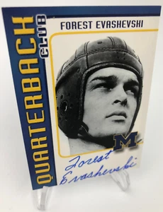 TK Legacy FOREST EVASHEVSKI AUTO Card QUARTERBACK CLUB/500 Card MICHIGAN - Picture 1 of 9