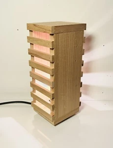 Handmade Recycle Wood Lamp With Dimmer - Picture 1 of 10