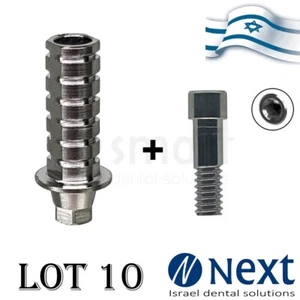 Lot x 10 Temporary straight abutment Nobel Active RP 4.3 Fit Hex - Picture 1 of 3