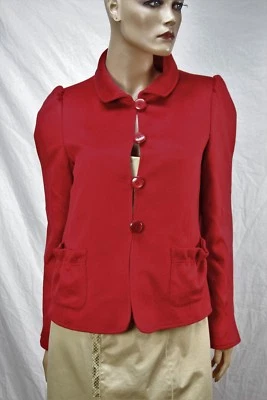 Auténtico Blazer Armani Collezioni Mujer Cachemira Rojo EE. UU. 10 Hecho en Italia Foto 1 de 4
