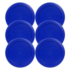 Pyrex 7200-PC Cadet Blue Plastic Food Storage Replacement Lid Cover (6-Pack) - Picture 1 of 3