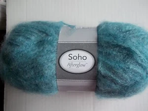 Herrschners Soho Afterglow wool/mohair blend yarn, Blue, 1 skein (328 yds) - Picture 1 of 3