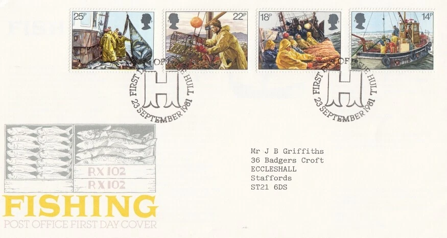 1981 Fishing - Hull H/S FDC. - Image 1 of 1