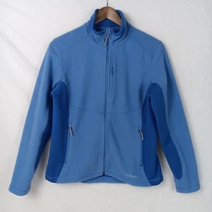 LL Bean Jacket Womens Medium Blue Polartec Fleece Outdoors - Picture 1 of 17