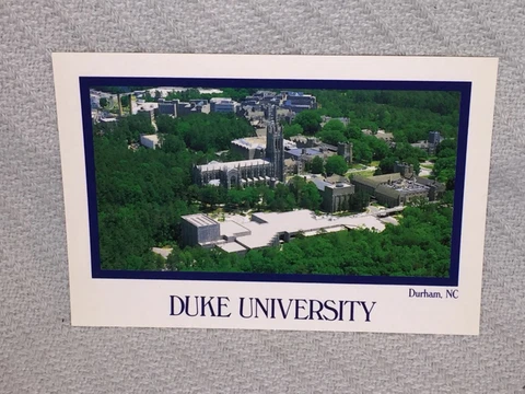 Duke Blue Devils WhiteTrim DUKE UNIVERSITY Aerial View 6" x 4" Post Card #GoDuke Cover