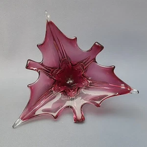 Mittelstücke Glas Murano Bordeaux Transparent Vase Design Modernes Design 1970 - Bild 1 von 19
