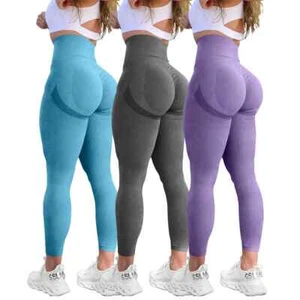 New Design Workout Plus Size Women's Leggings High Waist Control Lift Leggings - Picture 1 of 6