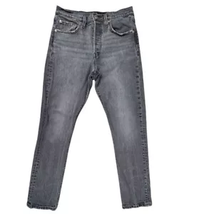 Levi's 501® S verwitterte schwarze Skinny Herrenjeans Größe 28 x 28 Knopfleiste - Bild 1 von 16