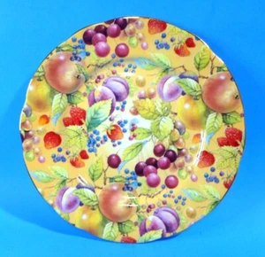 Vintage DUCHESS SALAD DESSERT PLATE ENGLISH HARVEST Fruit Orange Bone China 8.5" - Picture 1 of 5