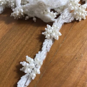 Pearl Clusters Beaded Trim 5 Yards - Picture 1 of 8