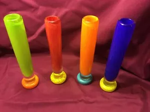 4er Set einzigartige lebendige Kunstglas Tauchvasen mit Spritzglas! So Cool! - Bild 1 von 16