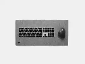 Tastatur- und Mauspad grau und Kork, 100% Merinowolle. - Bild 1 von 5