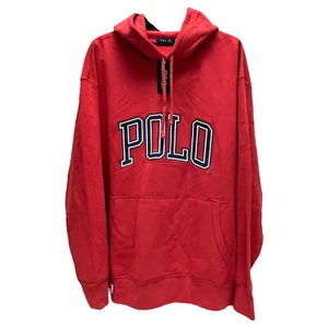 Polo Ralph Lauren Mens Pullover Hoodie Red Long Sleeve Hooded Sweatshirt $148 - Picture 1 of 5