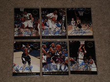 LOT OF (6) 1999 PRESS PASS NBA CERTIFIED AUTHENTIC SIGNED AUTOGRAPHED CARDS