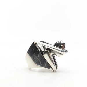 King Baby Studio Goddess Ring Statement Oversized Fine Silver .925 Size 12 - Picture 1 of 12