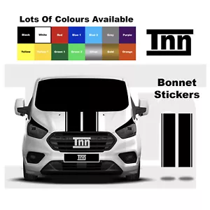 For Ford Transit Custom Van Bonnet Stripes Racing Decals Graphics Vinyl Stickers - Picture 1 of 6