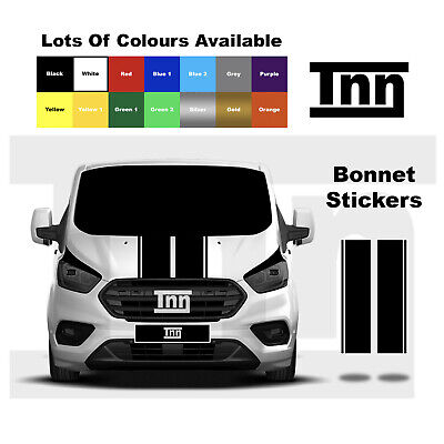 For Ford Transit Custom Van Bonnet Stripes Racing Decals Graphics Vinyl Stickers • 18.21€