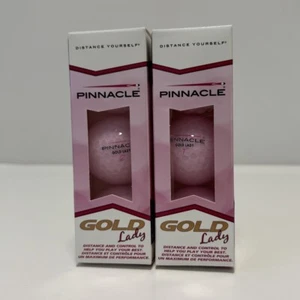 Pinnacle Gold Ribbon Lady Golf Balls 2 Packs 6 Total Breast Cancer Pink NEW READ - Picture 1 of 6
