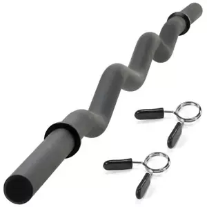 MAXXIVA Curlstange 130 cm schwarz Hantelstange Federverschlüsse Curlhantel - Bild 1 von 7