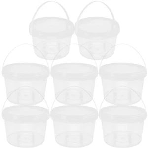 8 Pcs Eimer Für Kalte Getränke Behälter PP Transparenter Aufbewahrungseimer - Bild 1 von 12