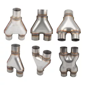 X-Pipe Y-Pipe connettore adattatore scarico 2""/2,25""/2,5""/2,75""/3"" singolo/doppio - Foto 1 di 18