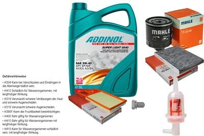 MAHLE Inspection Set 5L ADDINOL SUPER LIGHT 5W-40 Pour VW Bora Variant 1J6 1.6 - Photo 1/4