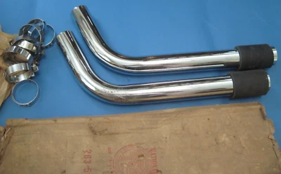 vintage Custom Chrome Curved Radiator Hose assembly 1942-1948 Ford Mercury CALi - Image 1 of 4