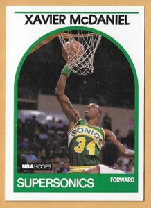 XAVIER McDANIEL SEATTLE SUPERSONICS #70 NBA HOOPS 1988-89 - Picture 1 of 2