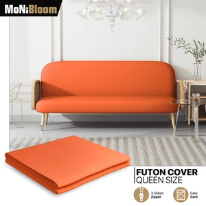 Slipcover zucca queen size copertura futon elasticizzata senza braccioli protezione divano lavabile - Foto 1 di 10
