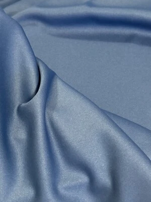 Vintage Polyester Double Knit Style Fabric 1 Yard Blue, Lightweight - Image 1 of 4