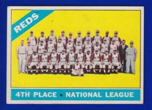 FOTO DEL EQUIPO ROJO Pete Rose Frank Robinson 1966 TOPPS #59 MUY BUENA - Imagen 1 de 2