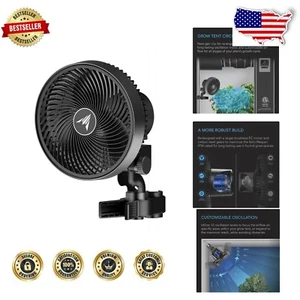CLOUDRAY S6 Clip Fan for Hydroponics: 6” with Dynamic Speeds & Quiet Operation - Picture 1 of 9