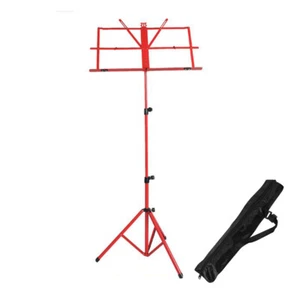 High Quality New Adjustable Folding Sheet Music Stand w Carrying Bag-Red Color - Picture 1 of 2