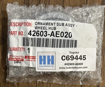 UNA SOLA TAPA CENTRAL 2004-2010 Toyota Sienna/Solara 2 1/2" # 42603-AE020 NUEVO Foto 1 de 3