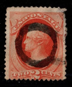US #183 Used Large Bank Note 2c Jackson Hollow Circle Fancy Cancel - Patent? - Picture 1 of 2
