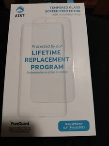 AT&T Tempered Glass Antimicrobial Screen Protector - iPhone 14 Pro (6.1") 2022 - Zdjęcie 1 z 2