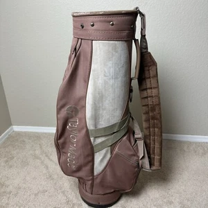 Taylormade Cart Bag 4 Way Divider Two Tone Brown - Picture 1 of 10