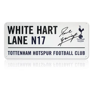 Paul Gascoigne Signed Tottenham Hotspur Street Sign - Picture 1 of 4