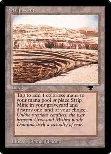 Magic MTG Antiquities Strip Mine Uneven Horizon MODERATELY PLAYED MP - Image 1 of 1