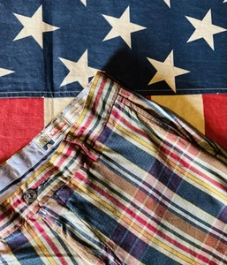 Polo Ralph Lauren Auténticos Madrás Indios Pantalones Cortos de Algodón a Cuadros para Hombres 30 Preppy - Imagen 1 de 8