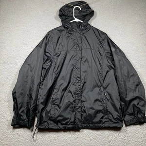 Swiss Alps Lightweight Windbreaker  Track Jacket Mens XL Black Full Zip Hooded - Picture 1 of 11