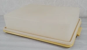 TUPPERWARE Rechteck Blech Kuchen/Cupcake Träger #622 Ernte Gold 9x13 - Bild 1 von 8
