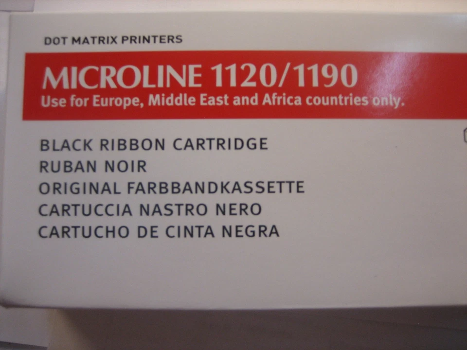 Oki Original Ribbon 43571802 Oki Ml-1120 -1190 Signs Black Nylon - Image 1 of 4