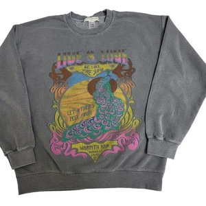 Project Social T Urban Outfitters Peacock Live Love Crewneck Sweatshirt grau S M - Bild 1 von 7