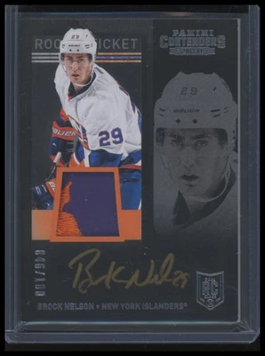 2013-14 Contenders Hockey Brock Nelson #229 Rookie Ticket Patch Auto /100 - Image 1 of 2