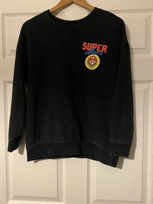 Super Mario Old Azul Marino Negro Cuello Redondo Jersey Sudadera Niños XL (14-16) Foto 1 de 4