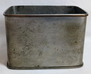 Vintage Signed Chinese Brass Banded Pewter Box  - Picture 1 of 6
