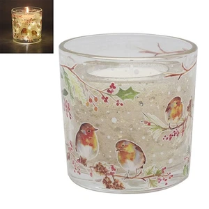 Winter Robins Light LED Gel Scented Candle - Picture 1 of 1
