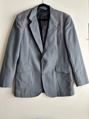 Blazer Pendleton Para Hombre Azul Con Hombros Gamuza 42L Abrigo Forrado Vaquero Occidental Foto 1 de 4