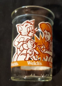Classic TOM & JERRY MOVIE Drinking Glass / Jar - Cat & Mouse Cartoon Characters - Picture 1 of 3